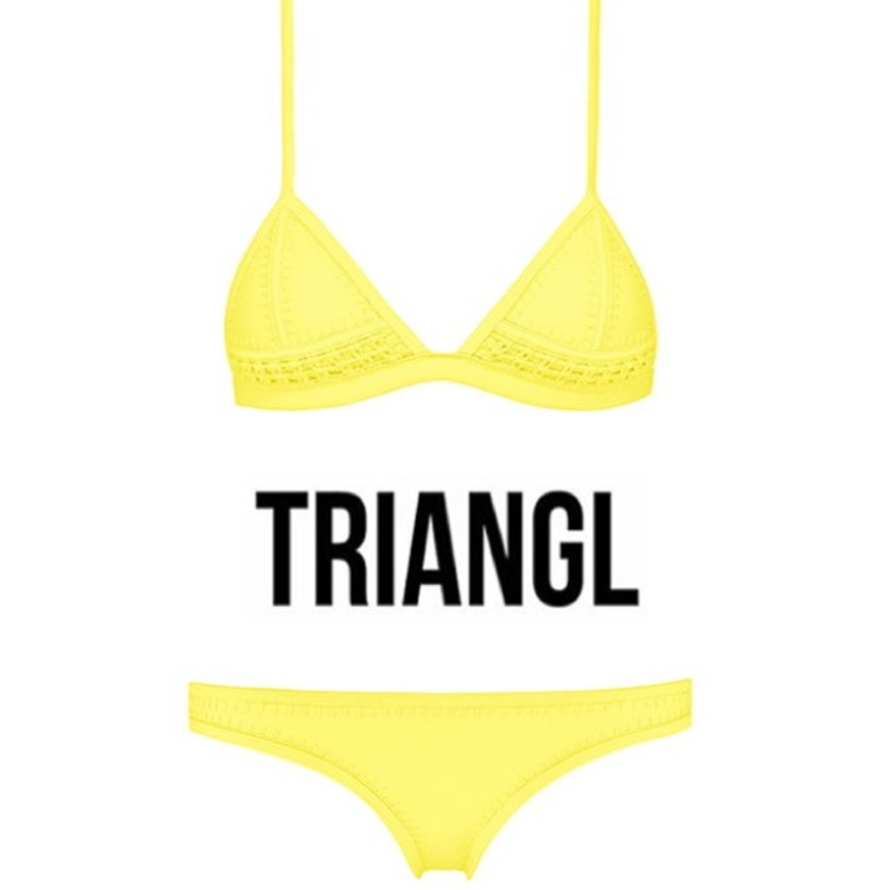 Gigi Lemon Yellow Triangl Bikini Size Small+